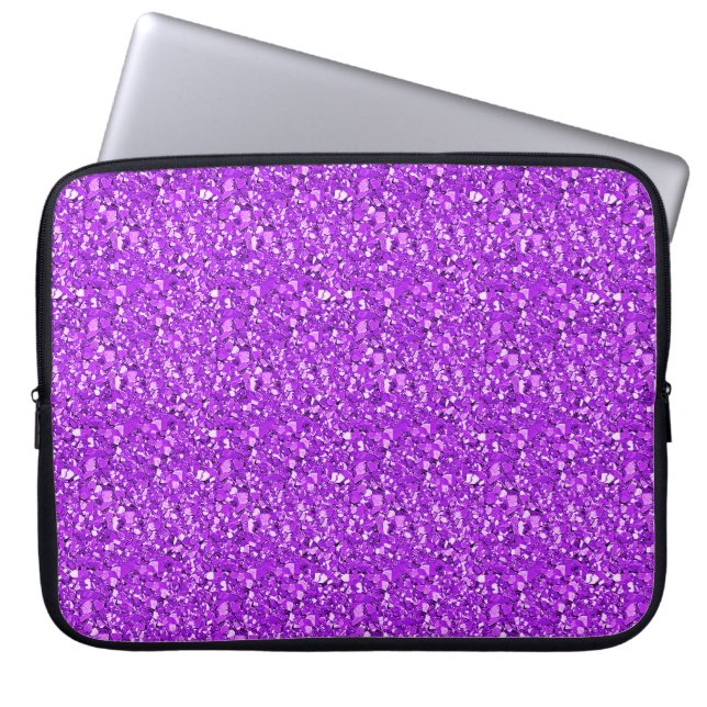 Druzy kristal - amethist paars laptop sleeve (Voorkant)