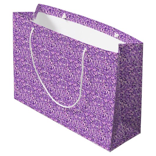 Druzy kristal - lichte orchidee large cadeautasje (Achterkant Gekanteld)