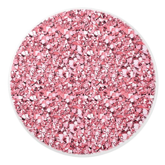 Druzy kristal - roos kwarts roze keramische knop (Voorkant)