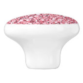 Druzy kristal - roos kwarts roze keramische knop (Zijkant)