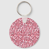 Druzy kristal - roos kwarts roze sleutelhanger (Voorkant)
