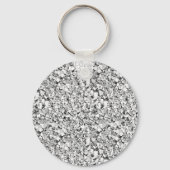 Druzy kristal - witte goudkleur sleutelhanger (Voorkant)