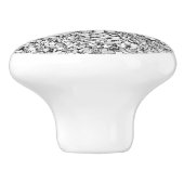 Druzy kristal - zilverkleur keramische knop (Zijkant)