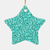 Druzy kwarts kristallen - aquamarineblauw keramisch ornament (Achterkant)