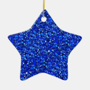 Druzy kwarts kristallen - kbalblauw keramisch ornament