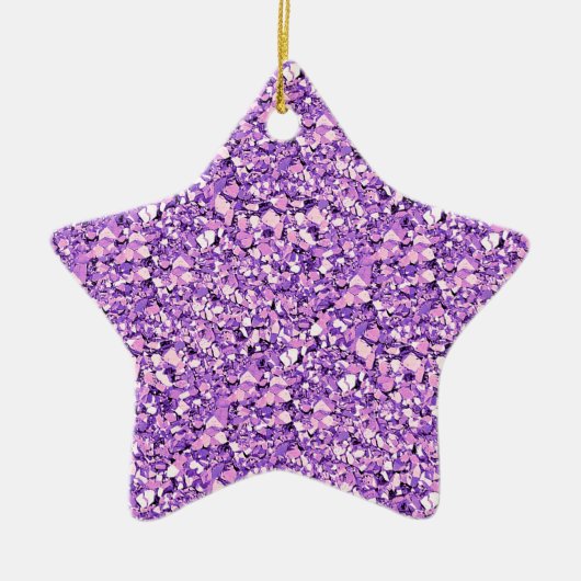 Druzy kwarts kristallen - lichte orchidee keramisch ornament (Voorkant)