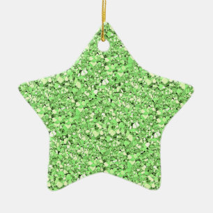 Druzy kwarts kristallen - peridot groen keramisch ornament