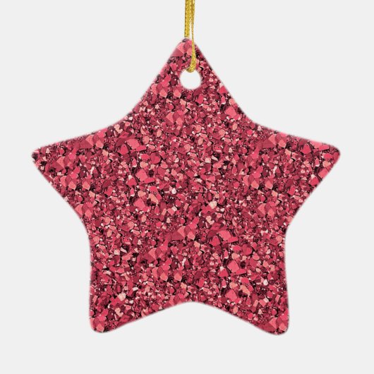 Druzy kwarts kristallen - reuknet rood keramisch ornament (Achterkant)