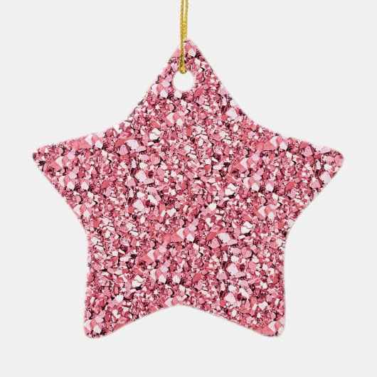 Druzy kwarts kristallen - roos kwarts roze keramisch ornament (Voorkant)
