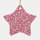 Druzy kwarts kristallen - roos kwarts roze keramisch ornament (Achterkant)