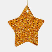 Druzy kwarts kristallen - tangerine sinaasappel keramisch ornament (Rechts)