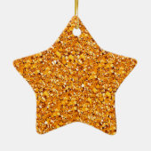 Druzy kwarts kristallen - tangerine sinaasappel keramisch ornament (Achterkant)