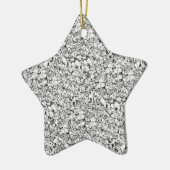 Druzy kwarts kristallen - witte goudkleur keramisch ornament (Links)