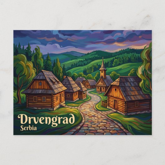 Drvengrad (Houtstad) Servië Briefkaart (Voorkant)