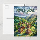 Drvengrad Servië Briefkaart (Voorkant / Achterkant)