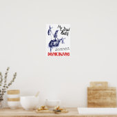 DRVNK INJVNS- Mijn vaders knop 12 x 16 inch Poster (Keuken)