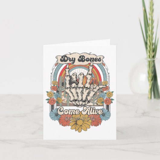 Dry Bones Come Alive Christian, Christian Motivati Kaart (Voorkant)
