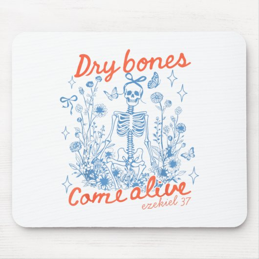 Dry Bones Come Alive Christian Funny Skeleton Hall Muismat (Voorkant)