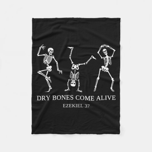 Dry Bones Come Alive Ezekiel 37 Funny Skeleton Hal Fleece Deken (Voorkant)