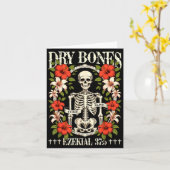 Dry Bones Come Alive Funny Skeleton Floral Christi Kaart (Gele Bloem)