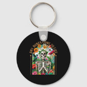 Dry Bones Come Alive Funny Skeleton Floral Christi Sleutelhanger (Voorkant)