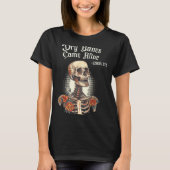 Dry Bones Come Alive Skeleton Floral Christian Hal T-shirt (Voorkant)