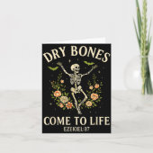 Dry Bones Come To Life Dancing Floral Skeleton  Kaart (Voorkant)