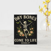 Dry Bones Come To Life Dancing Floral Skeleton  Kaart (Gele Bloem)