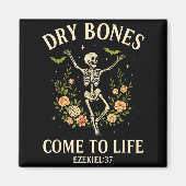 Dry Bones Come To Life Dancing Floral Skeleton  Magneet (Voorkant)