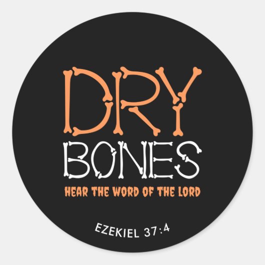 DRY BOTTEN Christelijk Halloween Ronde Sticker (Voorkant)