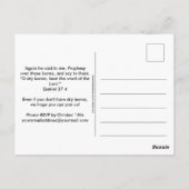 DRY BOTTEN Christelijke uitnodiging van Halloween- (Achterkant)