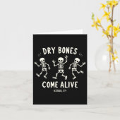 Dry Botten Come Alive Funny Skeleton Dancing Meme Kaart (Gele Bloem)