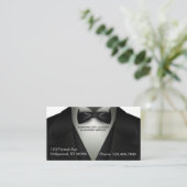 Dry Cleaner Laundry Service Tuxedo Visitekaartje (Staand voorkant)