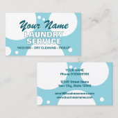 Dry cleaning laundry service laundromat visitekaartje (Voorkant / Achterkant)