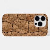 Dry Cracked Earth Texture iPhone Case (Achterkant (horizontaal))