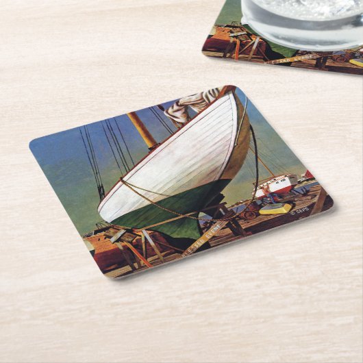 Dry Dock van John Atherton Kartonnen Onderzetters (Schuin)