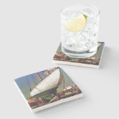 Dry Dock van John Atherton Stenen Onderzetter (Zijkant)