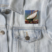 Dry Dock van John Atherton Vierkante Button 5,1 Cm (In situ)