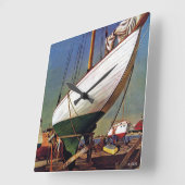 Dry Dock van John Atherton Vierkante Klok (Hoek)