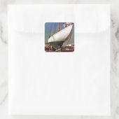 Dry Dock van John Atherton Vierkante Sticker (Tas)