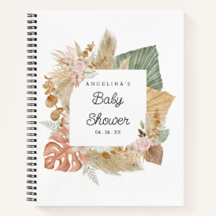 Dry Flowers Baby shower Cadeaulijst Notitieboek