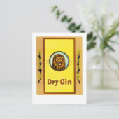 Dry Gin Lion Briefkaart (Staand voorkant)