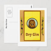 Dry Gin Lion Briefkaart (Voorkant / Achterkant)
