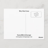 Dry Gin Lion Briefkaart (Achterkant)