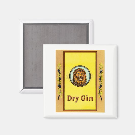 Dry Gin Lion Magneet (Voorkant / Achterkant)