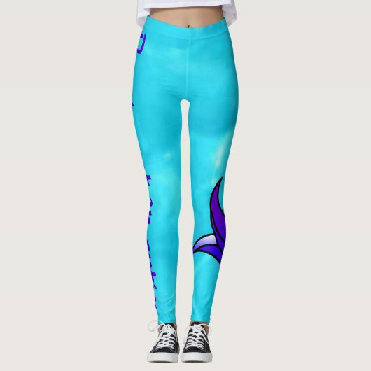 Dry is geen optie turkooizen leggings (Voorkant)