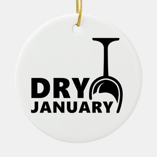 Dry Januari, één maand groene alcohol de drinken Keramisch Ornament (Voorkant)