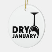 Dry Januari, één maand groene alcohol de drinken Keramisch Ornament (Links)