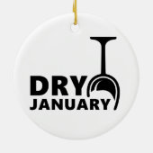 Dry Januari, één maand groene alcohol de drinken Keramisch Ornament (Achterkant)