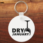 Dry Januari, één maand groene alcohol de drinken Sleutelhanger (Voorkant)